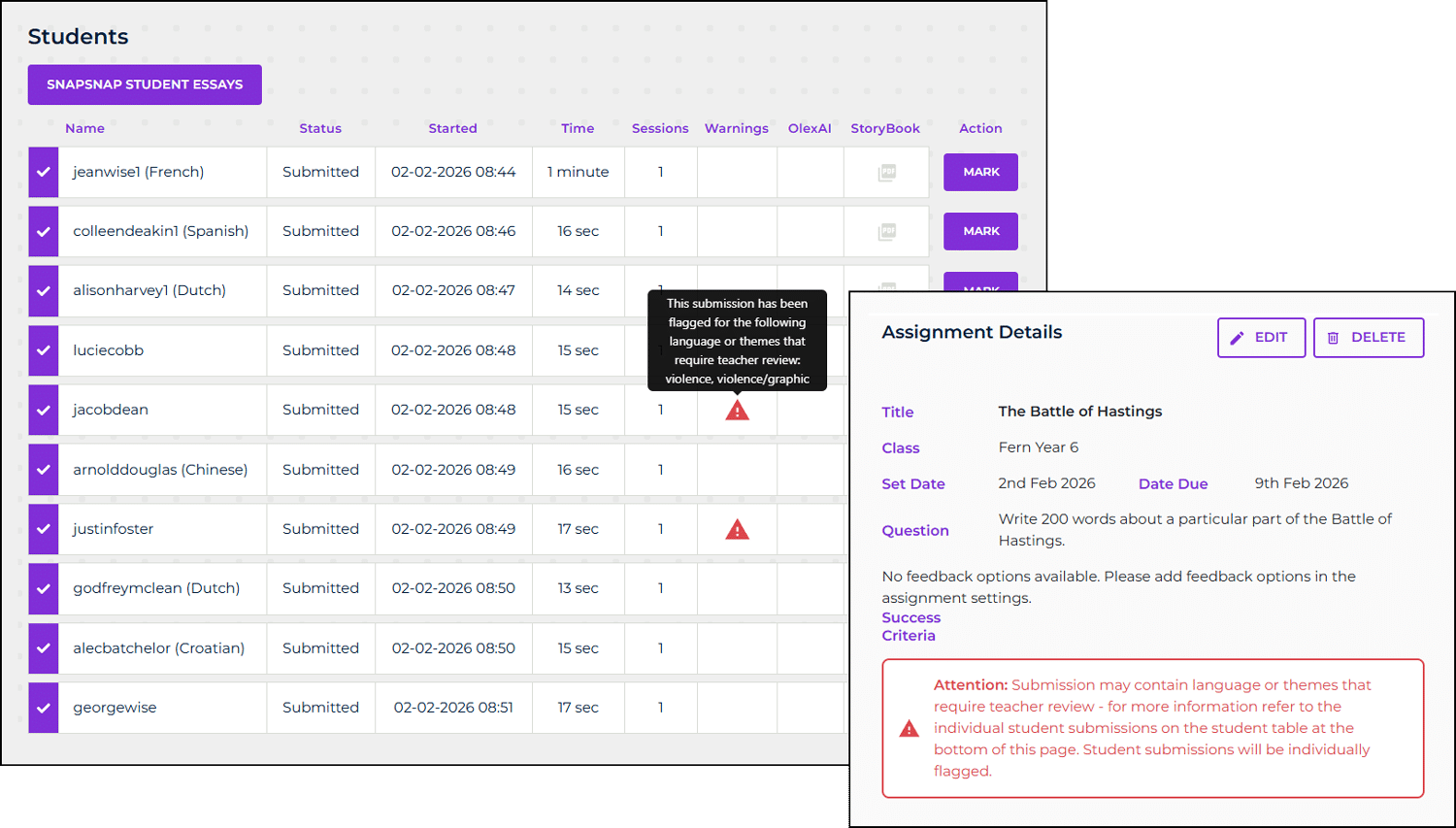 AI Moderation Warning