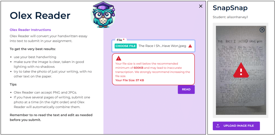 File Size Warning