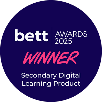 Bett Awards 2025 winner badge for Secondary Digital Learning Product