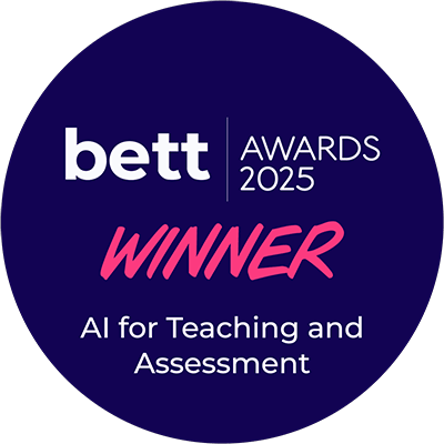 Bett Awards 2025 winner badge for AI for Teaching and Assessment